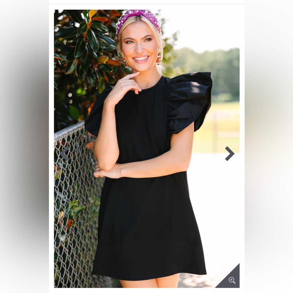 Get Ready Black Ruffled Mini Dress - Picture 2 of 4